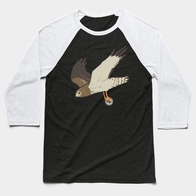 Wingspan Northern Harrier Baseball T-Shirt by Adrielle-art